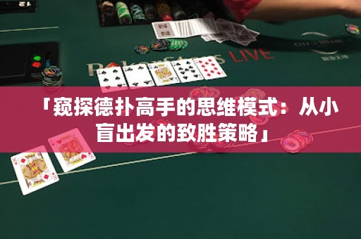 「窺探德?lián)涓呤值乃季S模式：從小盲出發(fā)的致勝策略」