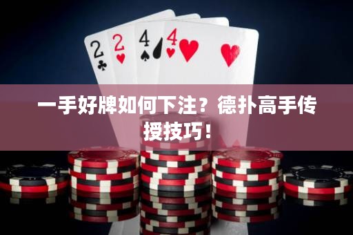 一手好牌如何下注？德?lián)涓呤謧魇诩记桑? title=
