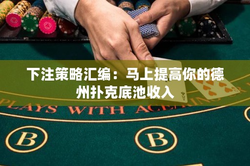 下注策略匯編：馬上提高你的德州撲克底池收入