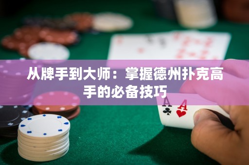從牌手到大師：掌握德州撲克高手的必備技巧