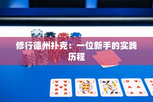 修行德州撲克：一位新手的實(shí)踐歷程