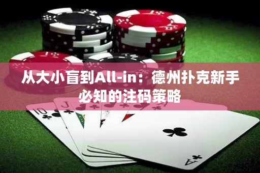 從大小盲到All-in：德州撲克新手必知的注碼策略