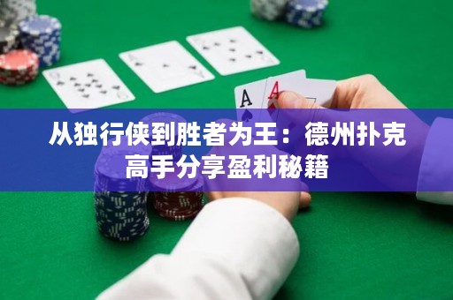 從獨(dú)行俠到勝者為王：德州撲克高手分享盈利秘籍