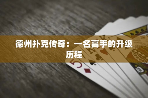 德州撲克傳奇：一名高手的升級歷程