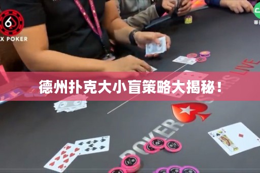 德州撲克大小盲策略大揭秘！