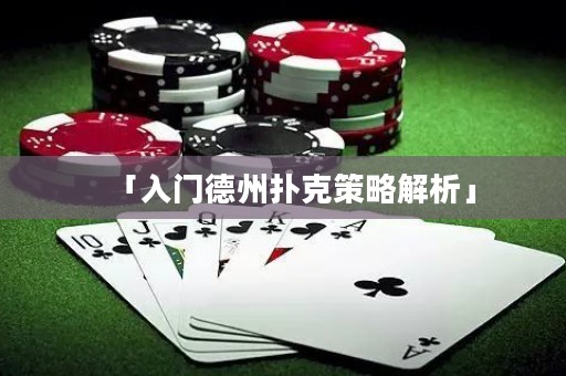 「入門德州撲克策略解析」