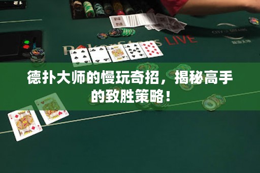 德?lián)浯髱煹穆嫫嬲?，揭秘高手的致勝策略? title=