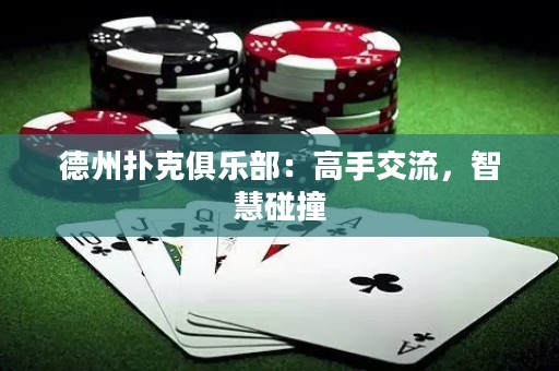 德州撲克俱樂部：高手交流，智慧碰撞