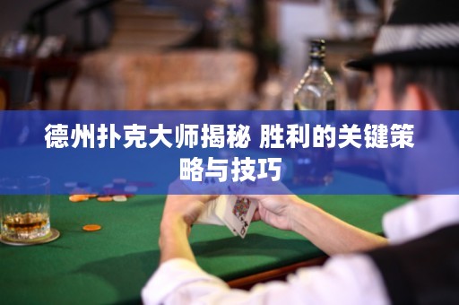 德州撲克大師揭秘 勝利的關(guān)鍵策略與技巧