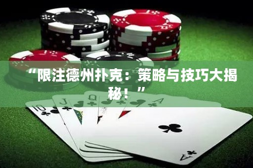 “限注德州撲克：策略與技巧大揭秘！”
