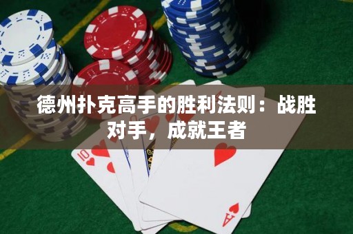 德州撲克高手的勝利法則：戰(zhàn)勝對手，成就王者