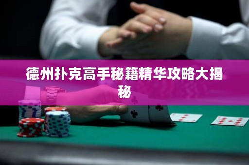 德州撲克高手秘籍精華攻略大揭秘