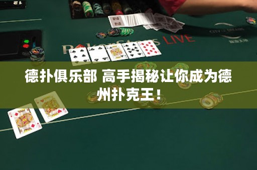 德?lián)渚銟凡?高手揭秘讓你成為德州撲克王！