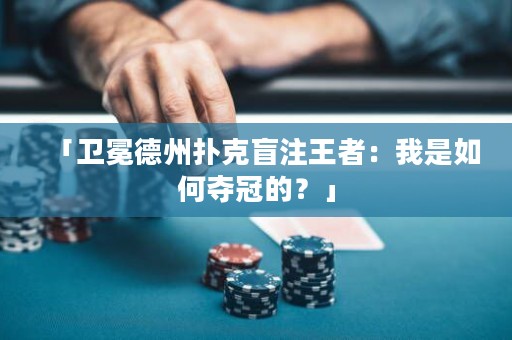 「衛(wèi)冕德州撲克盲注王者：我是如何奪冠的？」