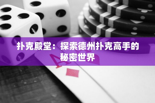撲克殿堂：探索德州撲克高手的秘密世界
