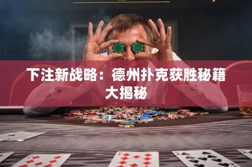 下注新戰(zhàn)略：德州撲克獲勝秘籍大揭秘