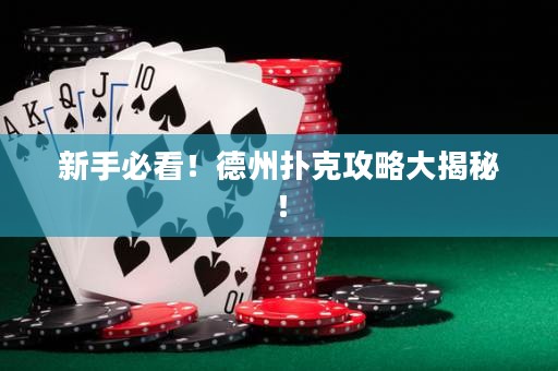 新手必看！德州撲克攻略大揭秘！