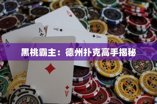 黑桃霸主：德州撲克高手揭秘