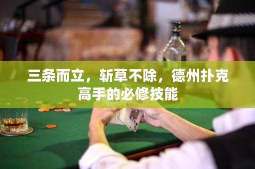 三條而立，斬草不除，德州撲克高手的必修技能