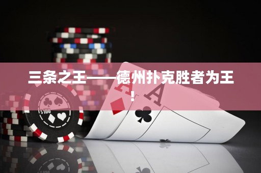 三條之王——德州撲克勝者為王！