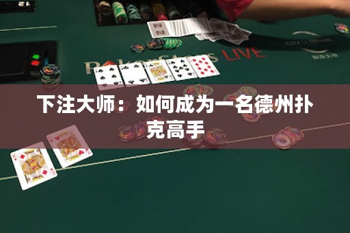 下注大師：如何成為一名德州撲克高手