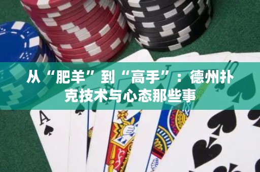 從“肥羊”到“高手”：德州撲克技術(shù)與心態(tài)那些事
