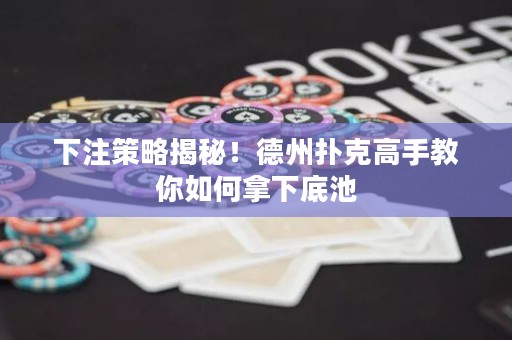 下注策略揭秘！德州撲克高手教你如何拿下底池