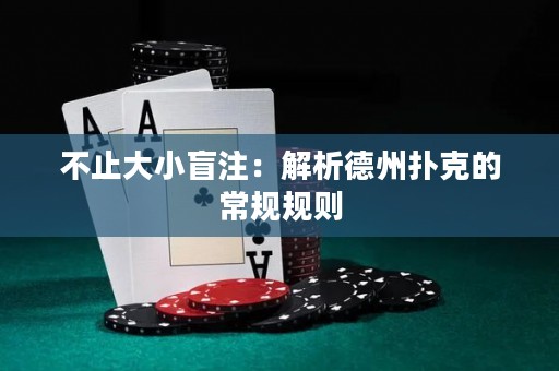 不止大小盲注：解析德州撲克的常規(guī)規(guī)則