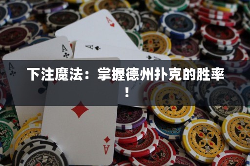 下注魔法：掌握德州撲克的勝率！