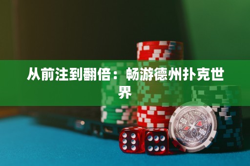 從前注到翻倍：暢游德州撲克世界