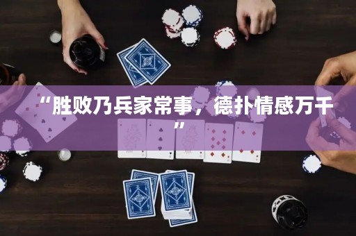 “勝敗乃兵家常事，德?lián)淝楦腥f千”