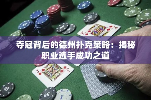 奪冠背后的德州撲克策略：揭秘職業(yè)選手成功之道