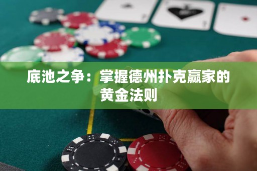底池之爭：掌握德州撲克贏家的黃金法則