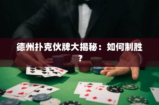 德州撲克伙牌大揭秘：如何制勝？