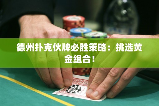 德州撲克伙牌必勝策略：挑選黃金組合！