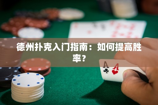 德州撲克入門指南：如何提高勝率？
