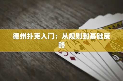 德州撲克入門：從規(guī)則到基礎(chǔ)策略