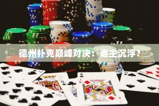 德州撲克巔峰對決：誰主沉??？