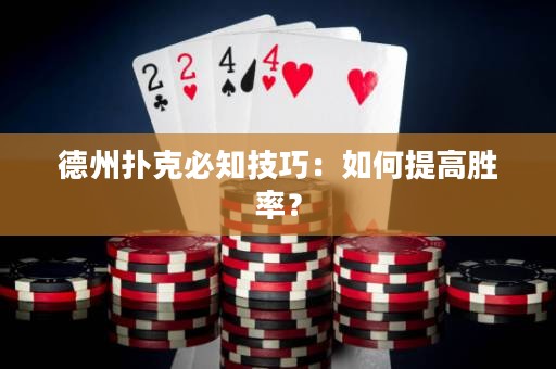 德州撲克必知技巧：如何提高勝率？