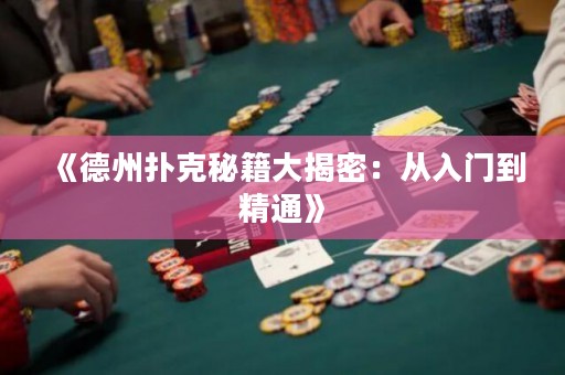《德州撲克秘籍大揭密：從入門到精通》