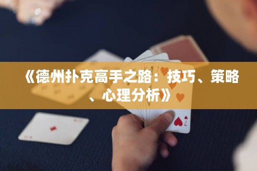 《德州撲克高手之路：技巧、策略、心理分析》