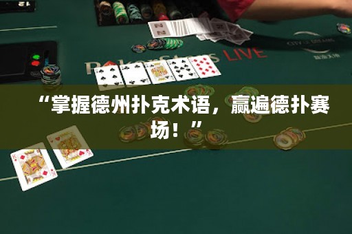 “掌握德州撲克術(shù)語(yǔ)，贏遍德?lián)滟悎?chǎng)！”