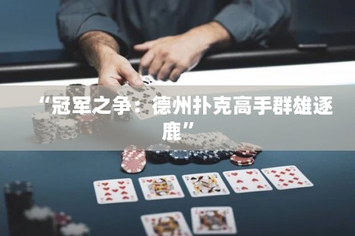 “冠軍之爭：德州撲克高手群雄逐鹿”