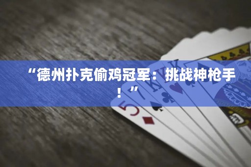 “德州撲克偷雞冠軍：挑戰(zhàn)神槍手！”