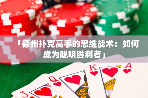 「德州撲克高手的思維戰(zhàn)術(shù)：如何成為聰明勝利者」